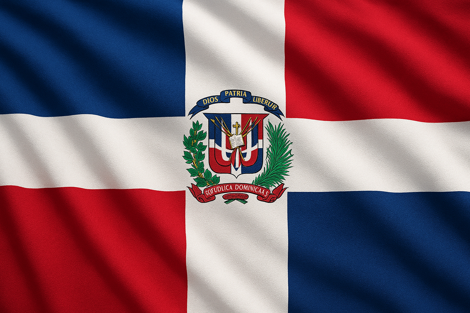 Dominican Republic flag very detailed