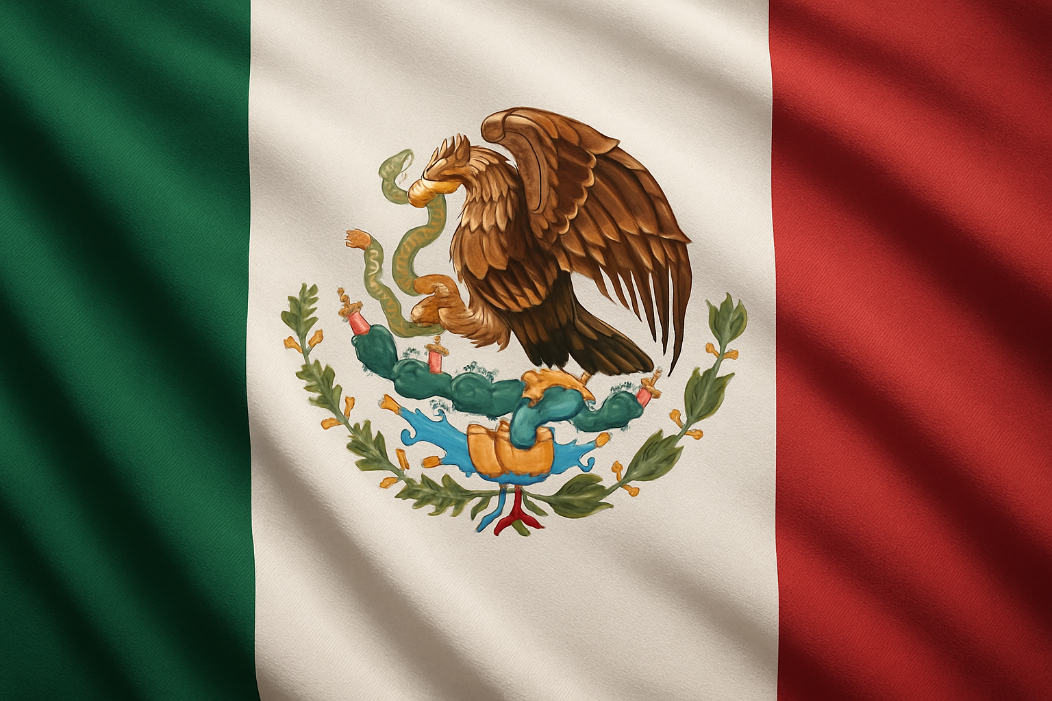 Mexico flag very detailed